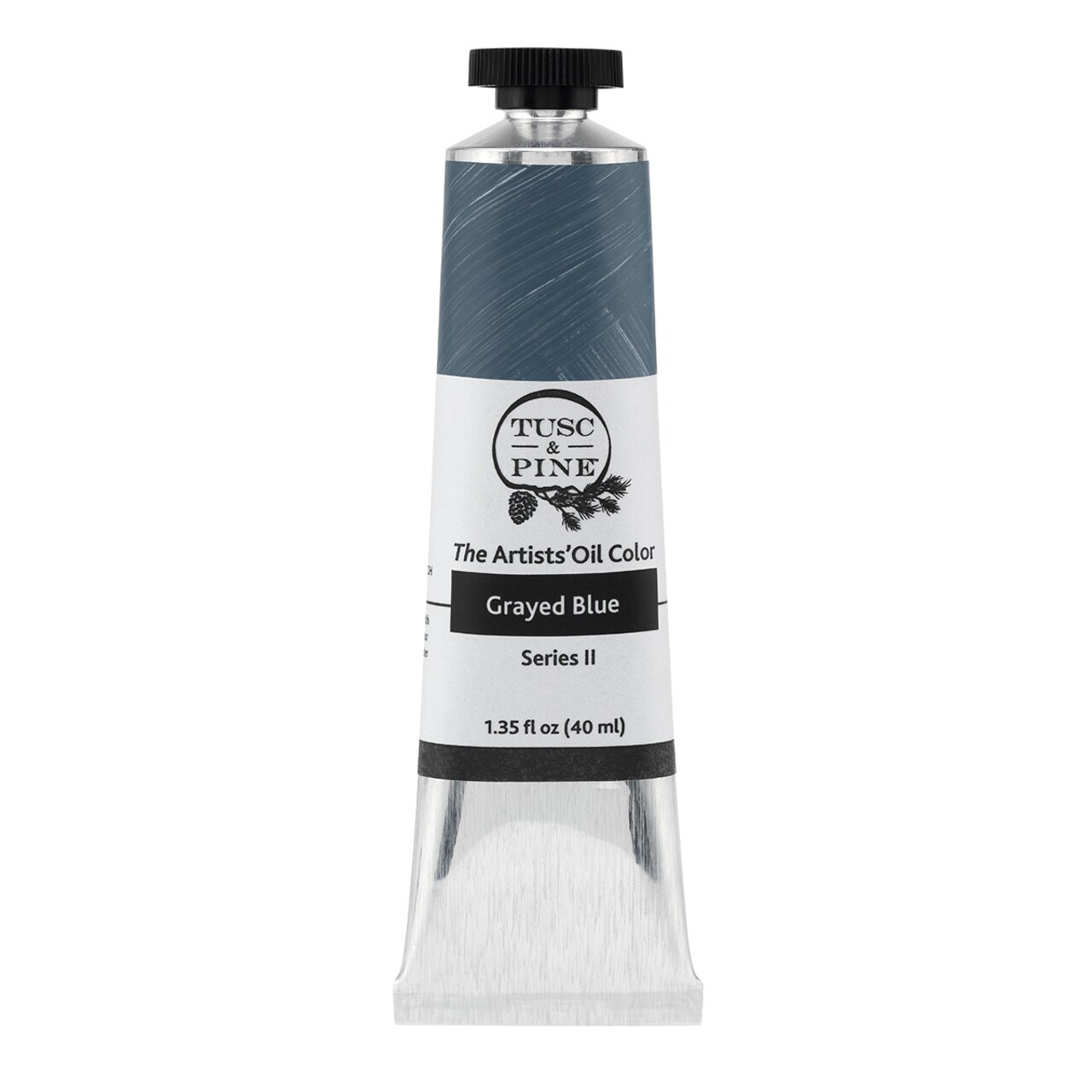 Tusc & Pine Artist Oil Paint - Grayed Blue, 40 ml, Non-Yellowing, Rich & Creamy Consistency, Maximum Pigment Load, Small Batch Milled Oil Paints Made in the USA for Professional Artists